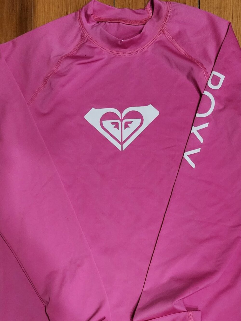 Swim Shirt/Rash Guard. Roxy, Hot Pink, Large (very fitted)